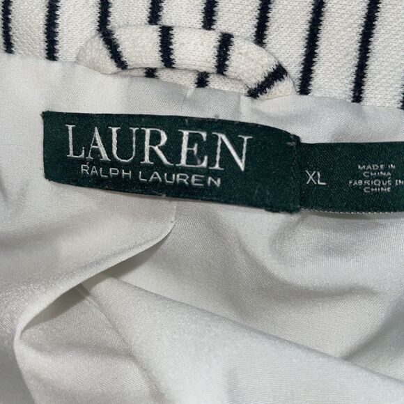 Ralph Lauren Blazer Jacket XL Stripes Minimalist Capsule Corpcore Work Nautical - Picture 9 of 13